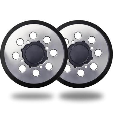 Imagem de Pacote com 2 lixadeiras de substituição de 8 furos de 12,7 cm para Dewalt DWE6423/6423K, DWE6421/6421K, DWE6421-B2, DWE6421-B3, DWE6421-BR, DCW210B - Almofada de lixa de gancho e laço de 12,7 cm