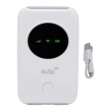 Imagem de Zopsc Portátil 4G 5G WiFi Mobile Router Com Slot SIM, Wi -Fi de Viagem Com Tela LED, até 300Mbps, 10 Dispositivos Conectados, LTE CAT4 MIFI Hotspot, Bateria de 3200mAh