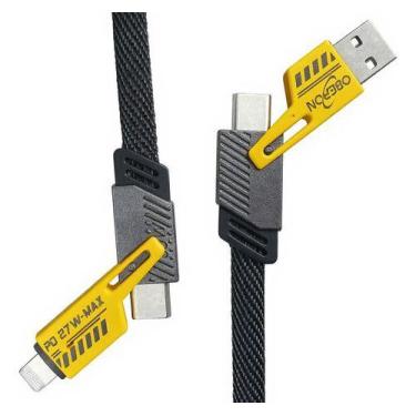 Imagem de Cabo Oberon Tipo C E Lightning Or-co32 - Usb E Tipo-c 65w Preto