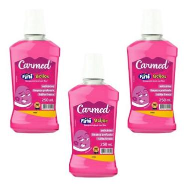 Imagem de Kit Enxaguante Bucal Carmed Fini Beijos Com 3 Unidades De 250ml Cada -