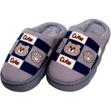 Imagem de Pantufas Animais Chinelo De Inverno Infantil Sapato Pelúcia