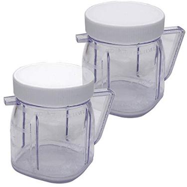 Imagem de Mini jarra 4937 de 2 xícaras, compatível com liquidificadores Oster Fusion, liquidificadores Osterizer e liquidificador de centros de cozinha, mini liquidificador Blend N Store (2)