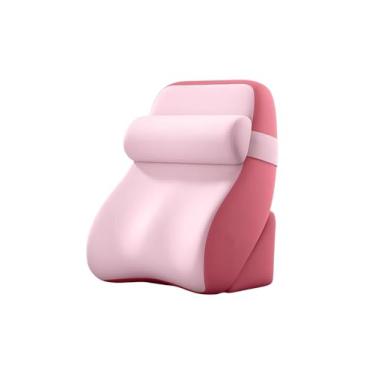 Imagem de XiaMenzcx Almofada de leitura ajustável, suporte de cintura, adequada para ler e assistir TV na cama, adolescentes e adultos, com fronha lavável (rosa)