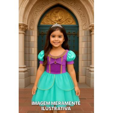 Imagem de Vestido de Princesa Infantil  Luxo  Festa Fantasia - Uni Fantasy, 8