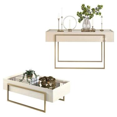 Imagem de Aparador E Mesa De Centro Petri Off White – Dj Móveis