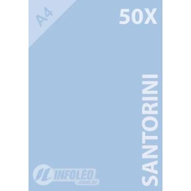 Imagem de 50 Folhas Papel Color Plus Santorini (Azul Bebê) A4 180g