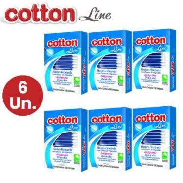 Imagem de Hastes Flexíveis Cotton Line C/150 - Kit Com 30 ou 6 Unidades