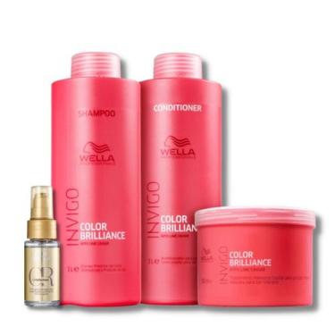 Imagem de Wella Brilliance Sh 1000ml + Cond 1000ml + Masc 500ml + Oleo 30ml - We