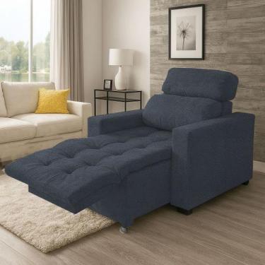 Imagem de Poltrona do Papai e Mamae Reclinavel Com Apoio Pros Pes Soft Madri Lux