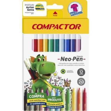 Imagem de Caneta hidrografica Neo-Pen Gigante 12 Cores - Compactor