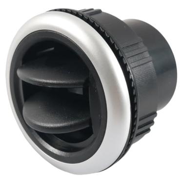 Imagem de Edinstry Saída de saída de ar ajustável para trailer com gaxeta, diâmetro externo redondo de 71 mm, recorte de 60 mm, tamanho do duto de 47 mm, saída de ar giratória universal para trailers e