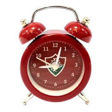 Imagem de RELÓGIO DESPERTADOR MINI DE METAL Fluminense 7,5 cm - mileno
