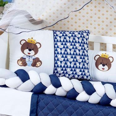 Imagem de Kit Berço Trançado Urso Rei 11 Peças - 100% Algodão