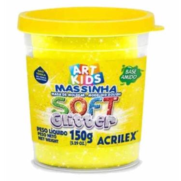 Imagem de Massinha para Modelar Soft com Glitter - 150g - Acrilex - AMARELO