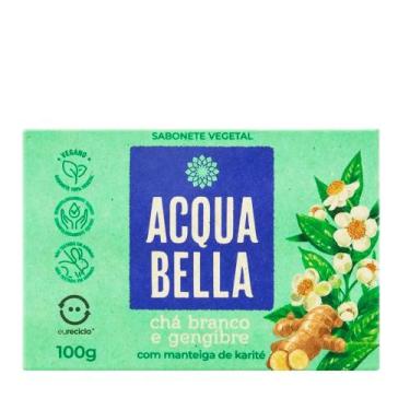 Imagem de Sabonete Vegetal Chá Branco e Gengibre Acqua Bella  100g