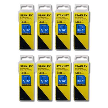 Imagem de Kit 8 Grampo Grampeador Stanley Heavy Duty 8mm 5/16 Pol Tapeceiro Marc