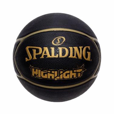 Imagem de Bola Basquete Spalding Highlight Preta Tamanho 7 Oficial 