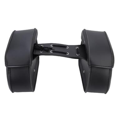Imagem de Fockety Bolsas Laterais de Couro PU, Sacos de Alforjes de 16L de Moto Sacos de Armazenamento de Alforjes Com Corda Ajustável para a Maioria Dos Arames de Braços Traseiros de Moto