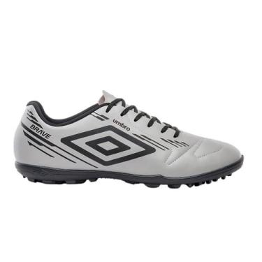 Imagem de Chuteira de Society Umbro Brave Grama Sintética Adulto Oficial, Cinza,