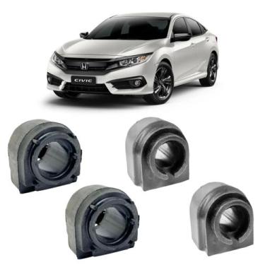 Imagem de Kit 4 Bucha Barra Estabilizadora DT TR Honda Civic G10 17/.. - Solupe 