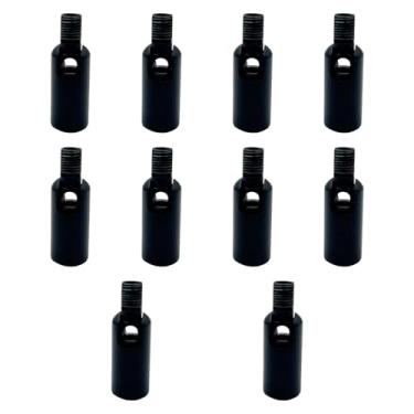 Imagem de Generic 10x Cabeça Universal para Luminária de Teto Lustres Acessório de Metal Instalação Simples Cabeça de Direção Resistente para Acessórios Casa, Preto