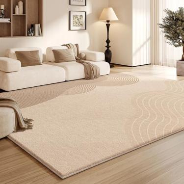Imagem de Tapete decorativo para sala de estar, grande área, estilo creme, para quarto, macio e fofo, para sala de estar, vestiário grosso (200x250 cm/m)