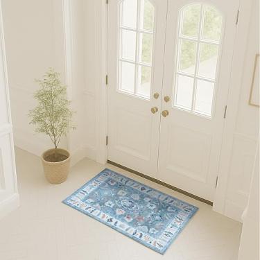 Imagem de Fame Rugs Tapete Oushak moderno 5 x 7 cm, capacho tamanho vintage, turco, oriental, antiguidade, inspirado, pequeno, tapetes de área pequena, lavável, dobrável, luxuosa, sala de estar, quarto