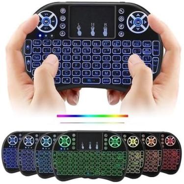 Imagem de Mini Teclado Sem Fio com Touchpad Controle Total na Palma da Sua Mão Compatível com Smart TV PC notebook Android TV Box