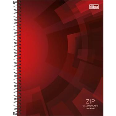 Imagem de Caderno Quadriculado 7x7 mm Espiral Capa Dura Universitário Zip 80 Folhas (Pacote com 4 unidades) - Sortido