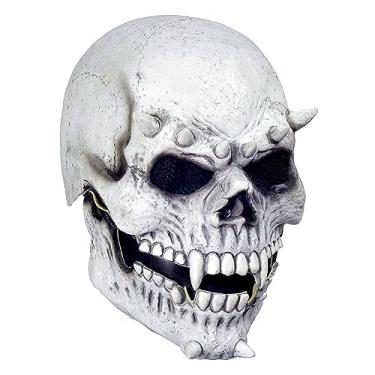 Imagem de LEKA NEIL 2023 Nova Máscara De Caveira Assustadora Halloween Cabeça Cheia Com Mandíbula Móvel Capacete Látex Assustador Boca Adulto