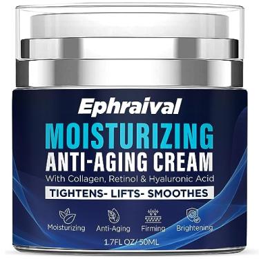 Imagem de Ephraival Retinol creme antienvelhecimento para homens: creme hidratante facial com ácido hialurônico e peptídeos de vitamina E - reduz rugas firma a pele fórmula leve 50 ml