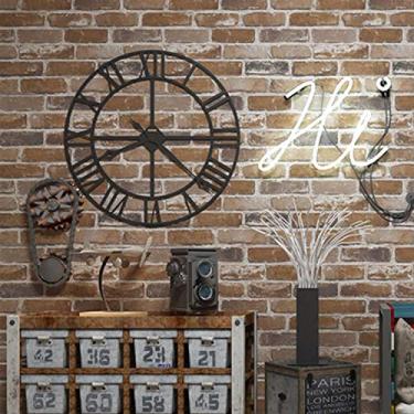 Imagem de Okydoky Retire e cole o papel de parede, papel de parede de tijolo marrom para decoração de casa, papel de parede de contato com bastão e descasque, papel de parede autoadesivo de vinil para casa