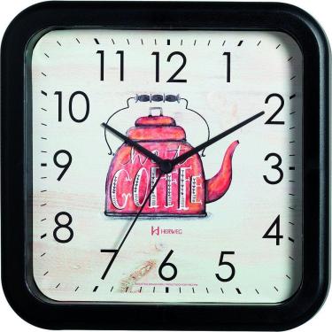 Imagem de Relógio Parede 23cm Cozinha Herweg 660052 Preto