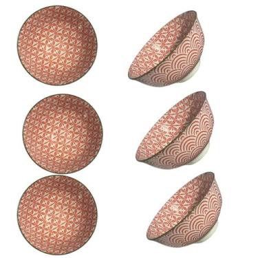 Imagem de Kit 6 lindos Bowls porcelana pratos Frios ou Quentes 300ml - MEK