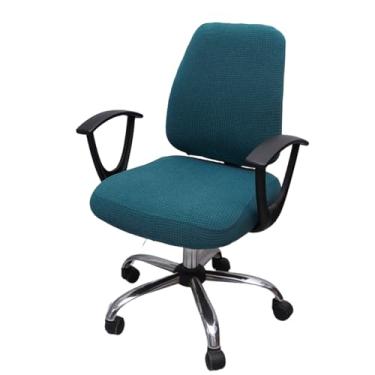 Imagem de Lzyjckh Capa para cadeira de escritório, Protetores para cadeiras de computador, Capas elásticas removíveis e giratórias para encosto de cadeira, para escritório, casa, bar,Blue