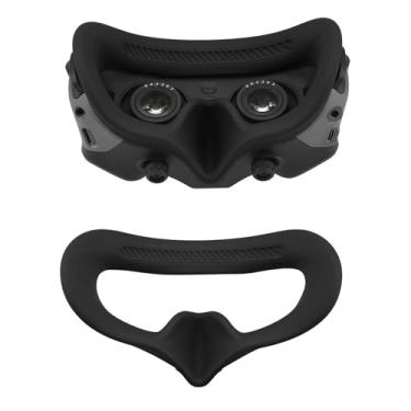 Imagem de wtohoby Protetor de olho de silicone para DJI AVATA Goggles 2 capa de óculos de voo à prova de suor, antiderrapante, lavável, enchimento facial, acessórios para câmera drone (não para óculos DJI