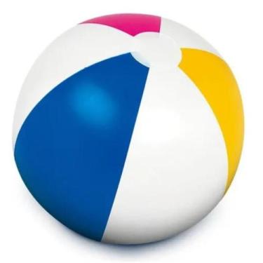 Imagem de Bola Inflável Infantil Colorida Praia Festas Piscina 40cm - Wellmix