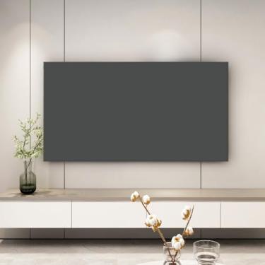 Imagem de Capa de TV de cor sólida 81.3 cm-215.9 cm capa contra poeira de TV moderna elástica LCD LED protetor de tela de poliéster para televisões de computador decoração de sala de estar - cinza escuro||55-65
