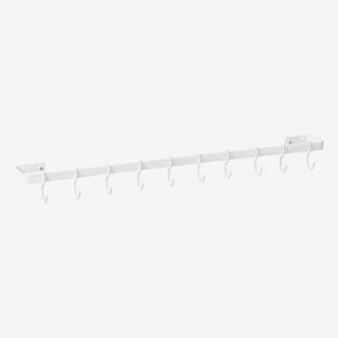 Imagem de Suporte Porta Utensílios Cozinha 15 Ganchos 80cm Branco FS - Fassin Sh
