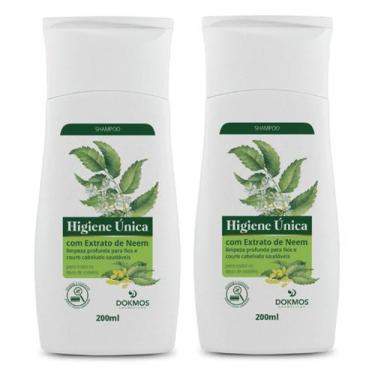 Imagem de Kit 2 Shampoo Higiene Única Mata Piolhos Pulga Dokmos 200ml