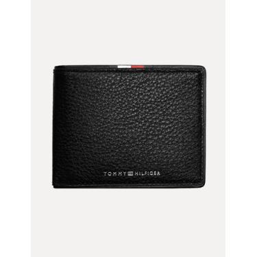 Imagem de Carteira Tommy Hilfiger Couro Corporate Mini CC Preta, UN