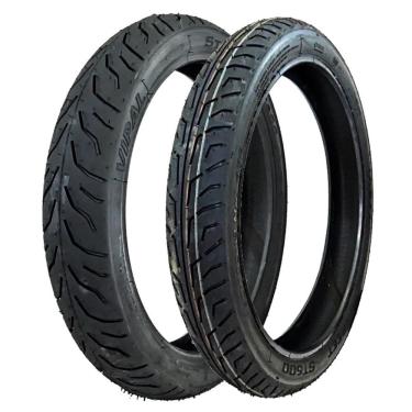 Imagem de Par Pneu ST600 Cg Titan 150 160 100/90-18 + 80/100-18 vipal SEM CAMARA YBR 125 Fazer 150 Cbx200 Gsr 150i Riva 150