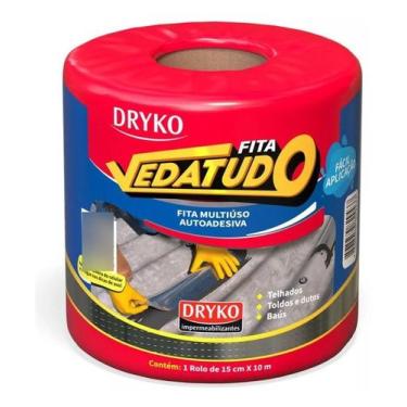 Imagem de Kit 2 Fita Asfáltica Aluminio Auto Adesiva Vedatudo 15cmX10m - DRYKO