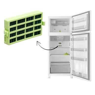 Imagem de Kit 2 Filtros Antiodor Geladeira Consul Bem Estar Compatível CRM45 CRM47 CRM49 CRM50 CRM51 CRM52 CRM55 CRM56 Desodorizador Antibactéria Carvão Ativado Anti Odor Filtro de Ar