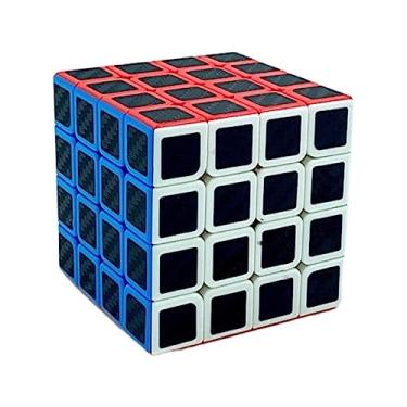 Imagem de Cubo Mágico 4x4 Carbon Profissional Com Adesivo em Carbono
