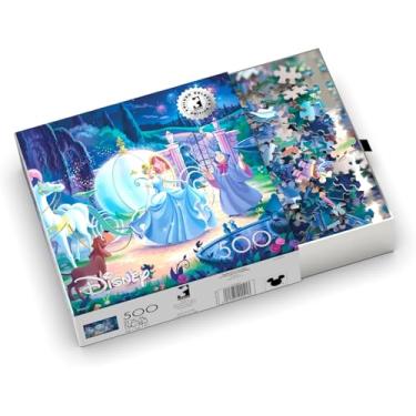 Imagem de Buffalo Games Quebra-cabeça CEACO – Noir Select – Disney – Cinderellas Carriage – Quebra-cabeça desafiador de 500 peças para adultos perfeito para noites – Tamanho final do quebra-cabeça é 53 x 38 cm