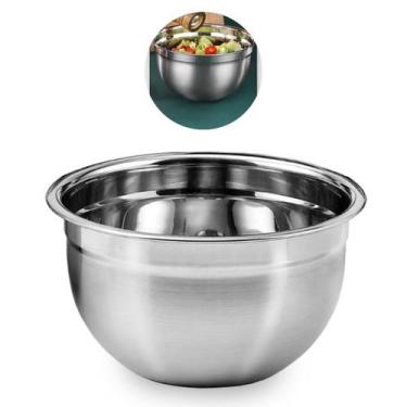 Imagem de Tigela Bacia Mixing Bowl Aço Inox Multiuso Salada Bolo 28 cm - Super b