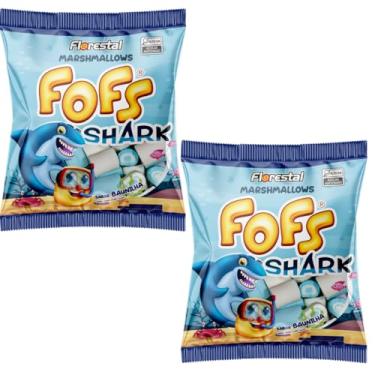 Imagem de Kit 2 Pacotes Marshmallow Shark Fofs 220g Florestal