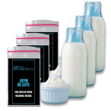Imagem de Kefir de Leite Colônia Viva Grãos Naturais Caseiro Artesanal Fermentação Infinita Compre 2 Ganhe 1