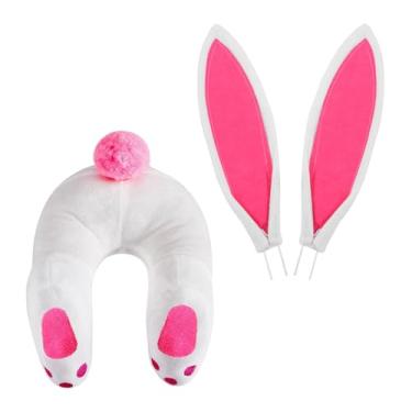 Imagem de shamjina Kit de guirlanda de coelhinho da páscoa para pendurar na parede artificial para material de festa ao ar livre, Cor de rosa